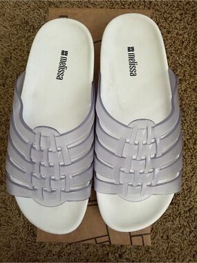 Melissa Clear Jelly Slide Sandals worn once!